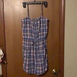 Summer dress pink and blue